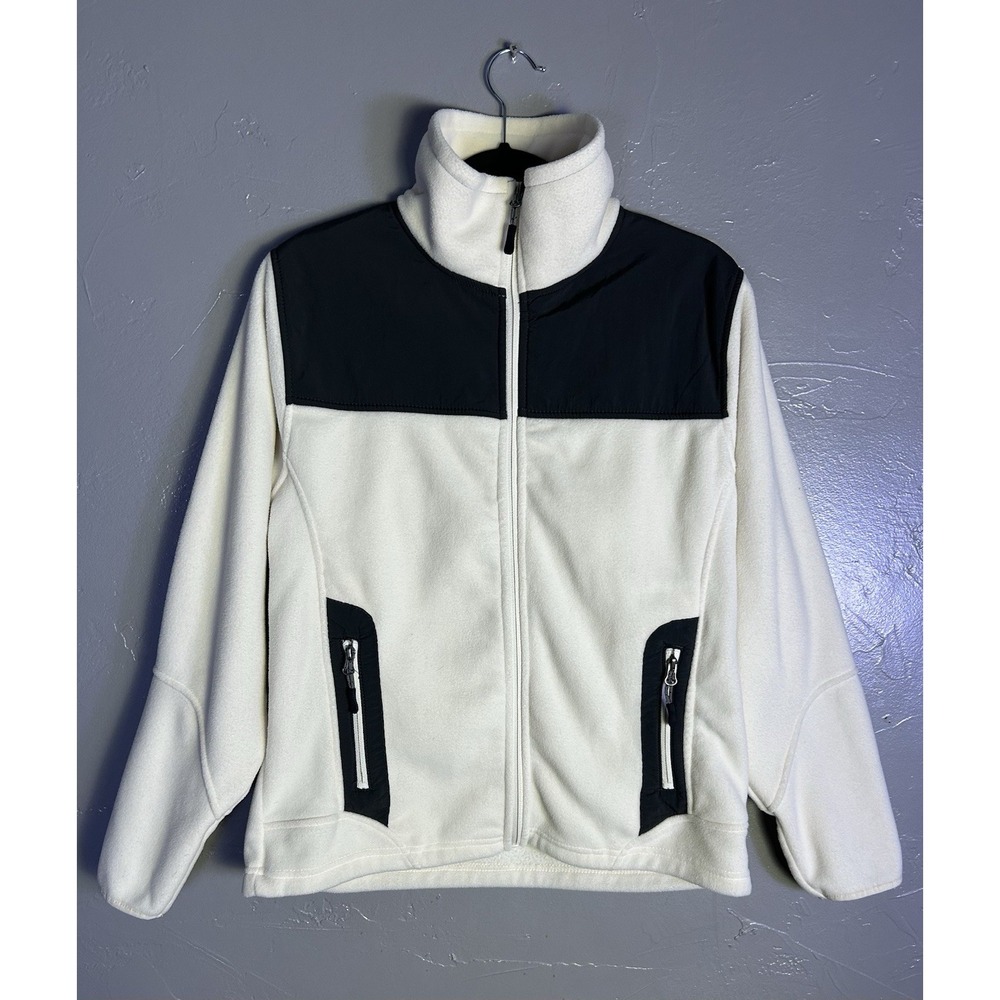 10,000 Feet Above Sea Level full-zip fleece jacket White & Black Size L Cozy